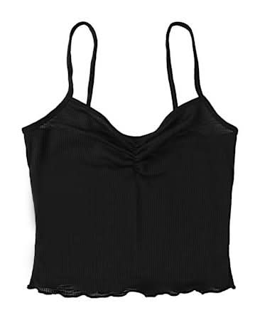 Juniors Rib Edge Tank Large Black