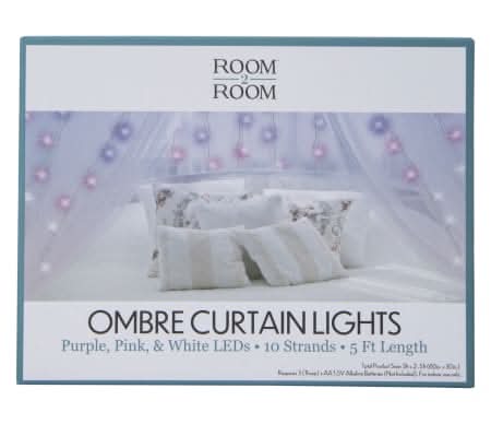 LED Curtain Lights 10 Strands, 5ft Multicolor
