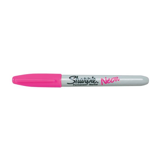 Sharpie® Neon Permanent Marker, Fine Point, Pink