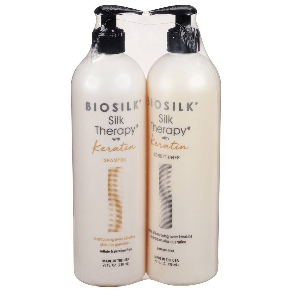 BioSilk Therapy With Keratin Shampoo & Conditioner (50 fl oz)