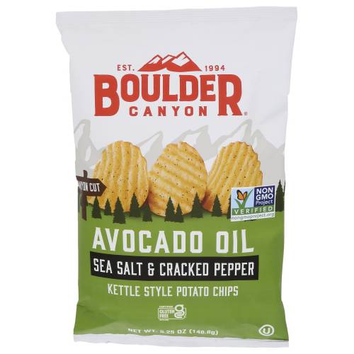 Boulder Canyon Sea Salt & Cracked Pepper Avocado Oil Potato Chips