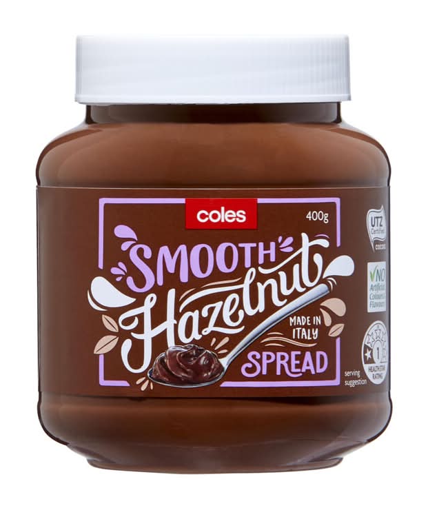 Coles Hazelnut Smooth Spread (400g)