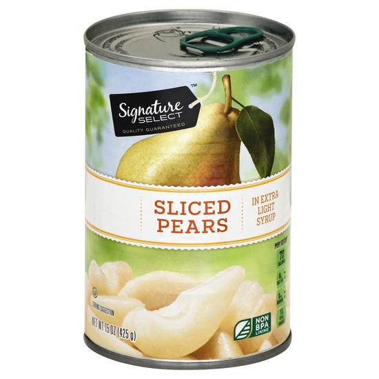 Signature Select Sliced Pears in Extra Light Syrup (15 oz)