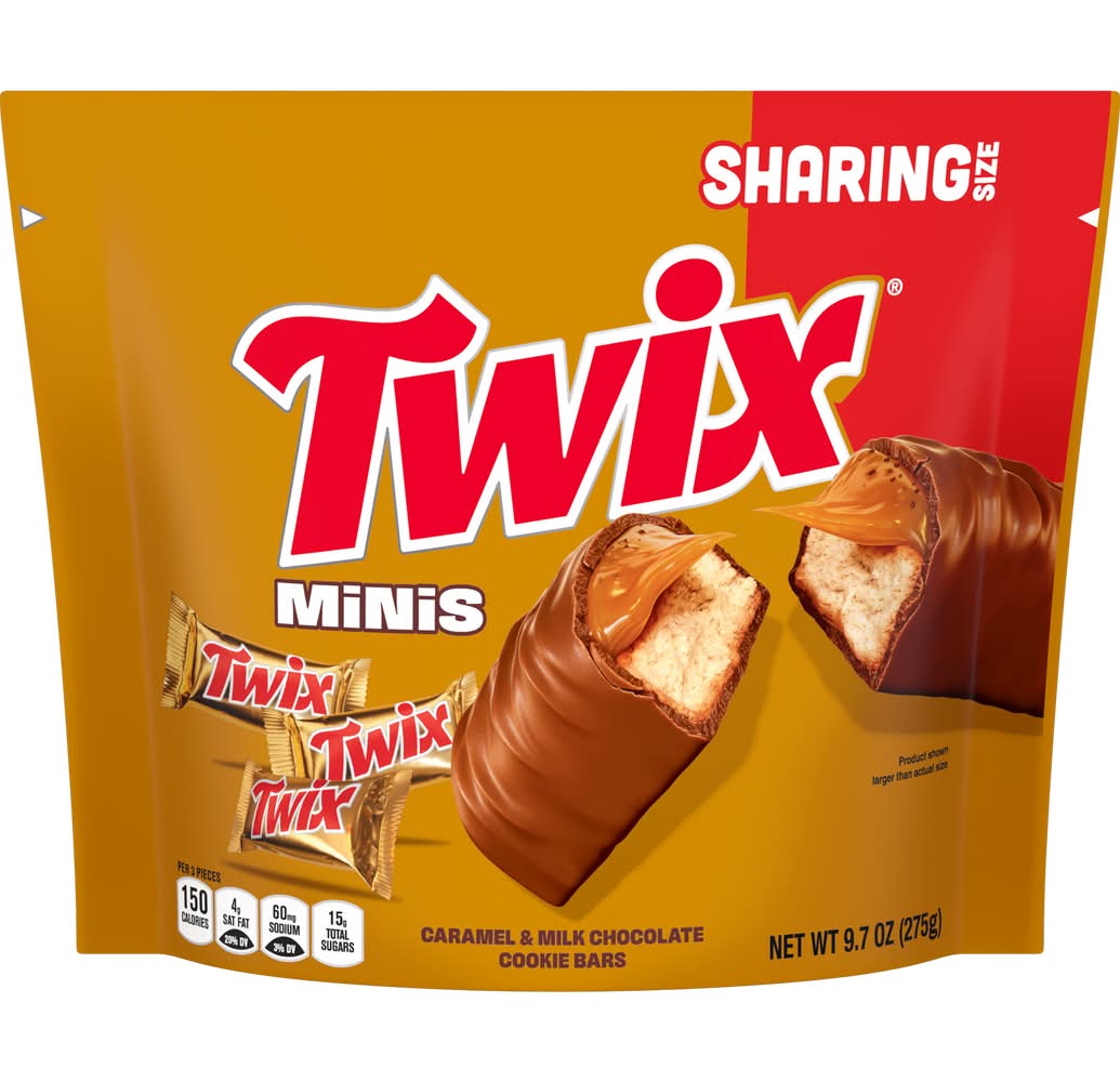 Twix Caramel Minis Candy Bars, Caramel Milk Chocolate (9.7 oz)