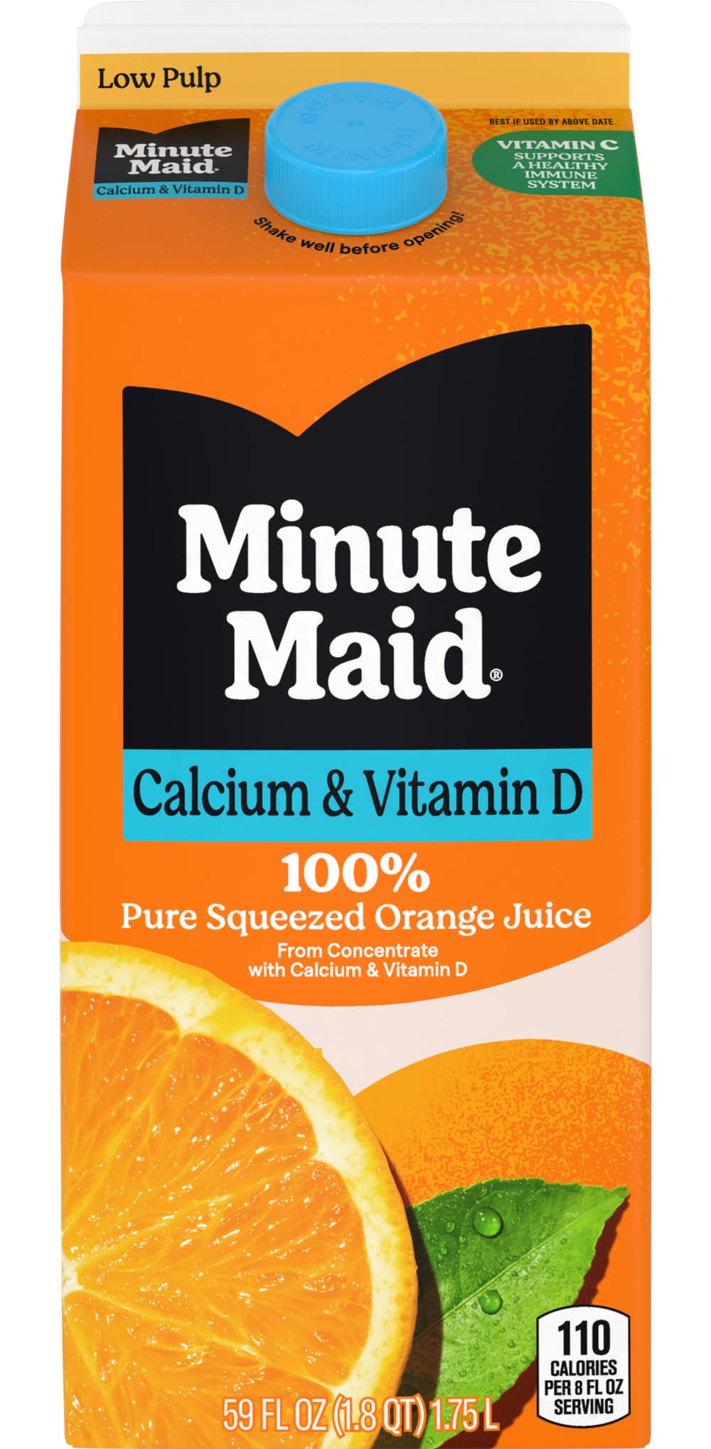 Minute Maid Calcium & Vitamin D 100% Pure Squeezed Juice, Orange (59 fl oz)