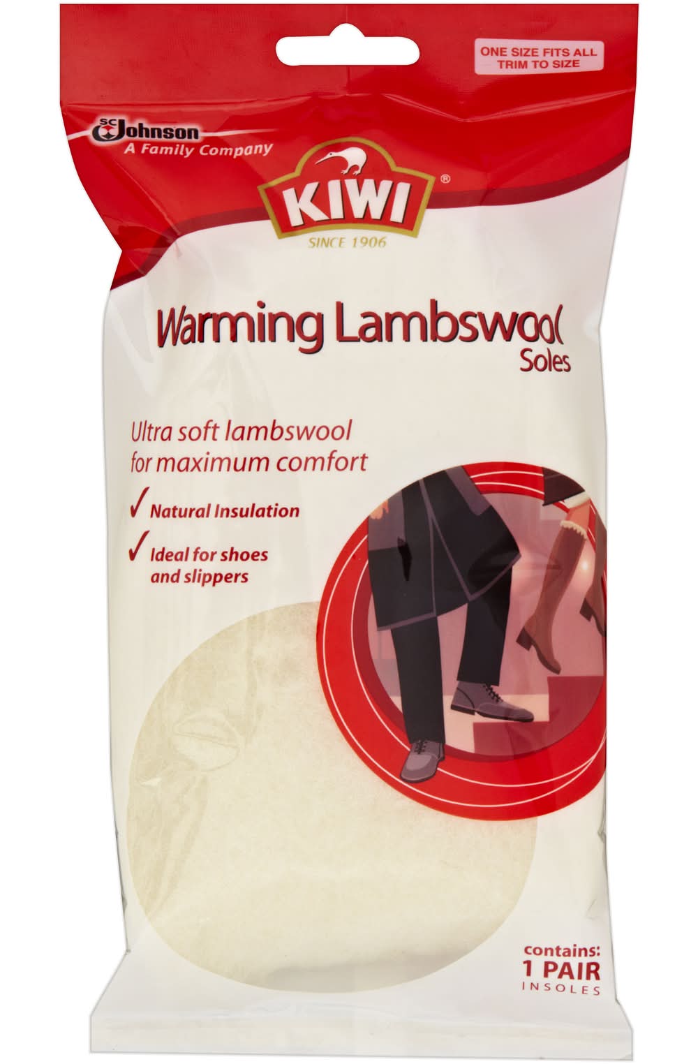 KIWI Lambswool Warming Shoe Soles (1 pair)