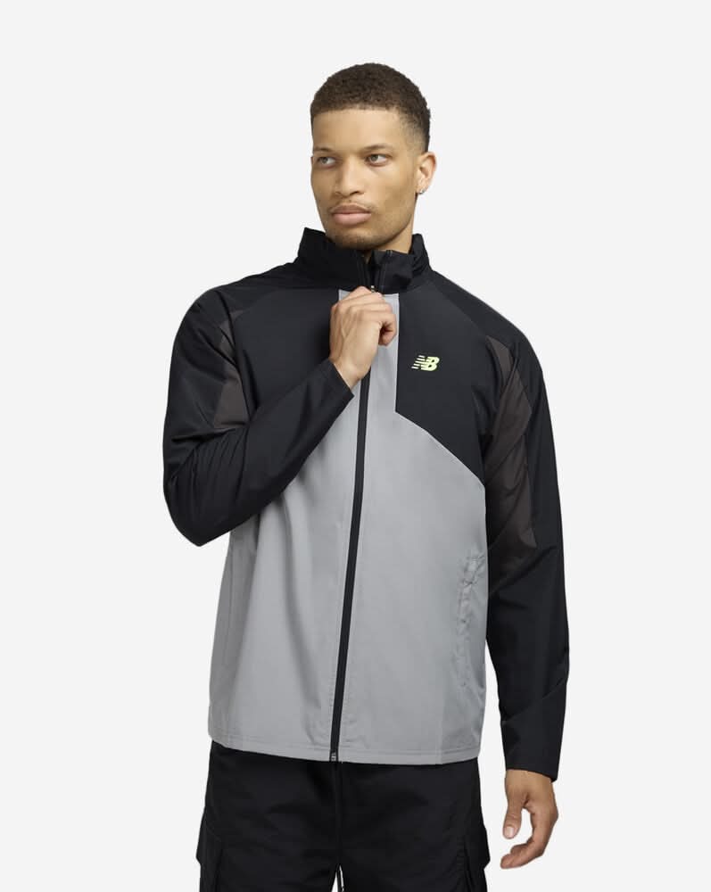 New Balance Athletics Full Zip Woven Jacket (Black - L)