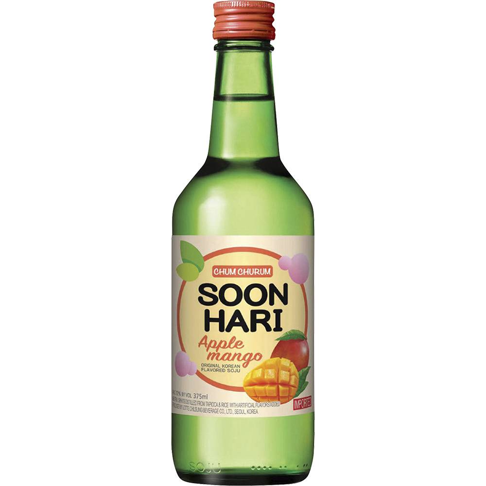 Chum Churum Soon Hari Apple Mango Soju Liquor (375 ml)