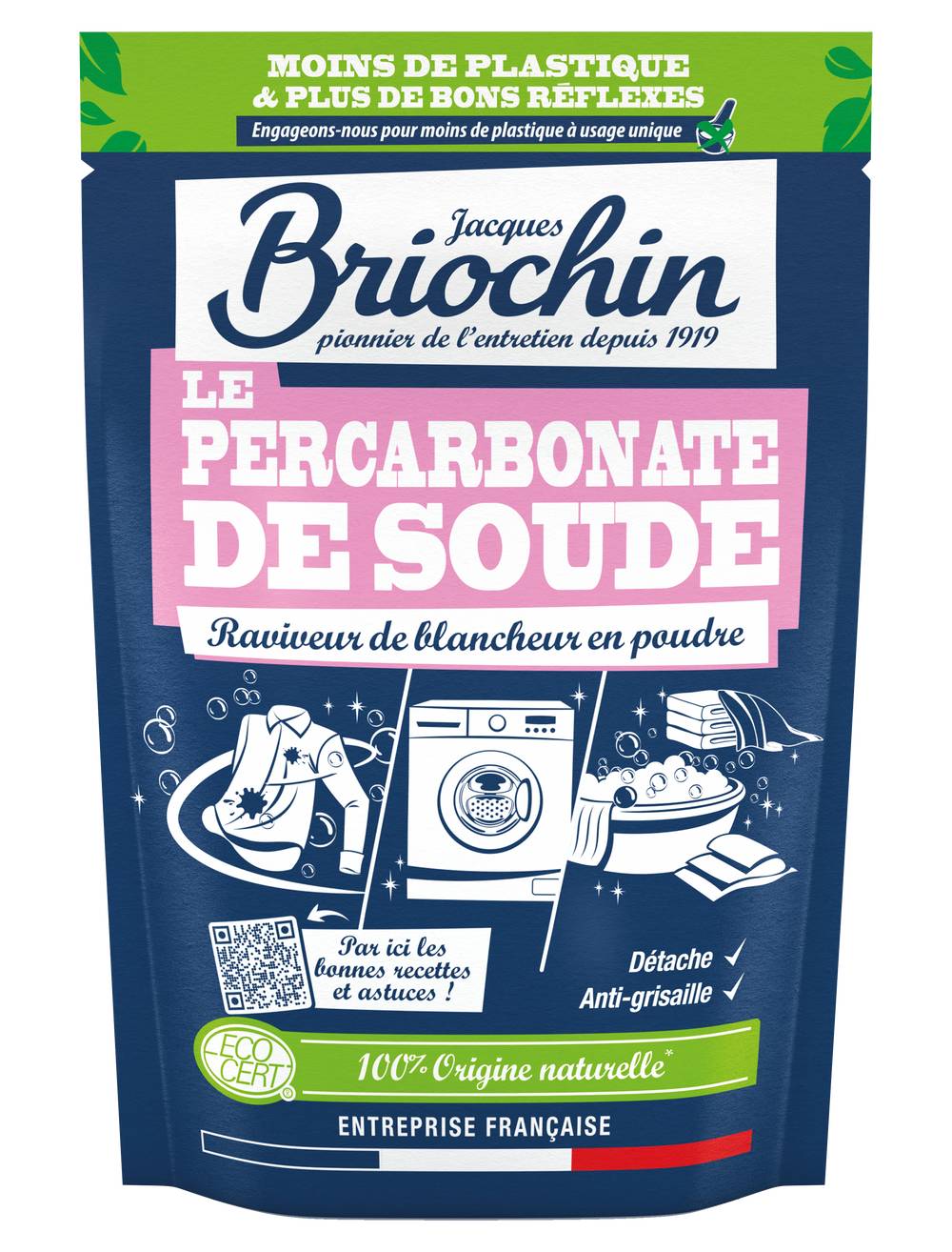 Jacques Briochin - Poudre blanchissante au percarbonate de soude naturelle (500g)