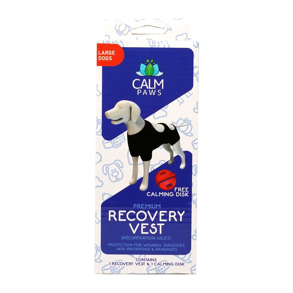 Calm Paws Premium Recovery Vest and Calming Disk For Dogs (large)
