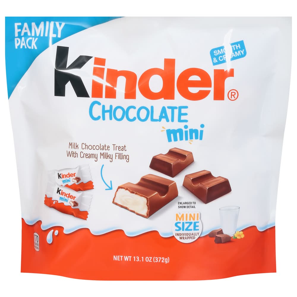 Kinder Smooth & Creamy Mini Size Family pack, Chocolate (13.1 oz)