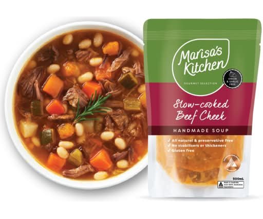 Marisa's Kitchen Slow Cooked Beef Cheek Soup (500mL)