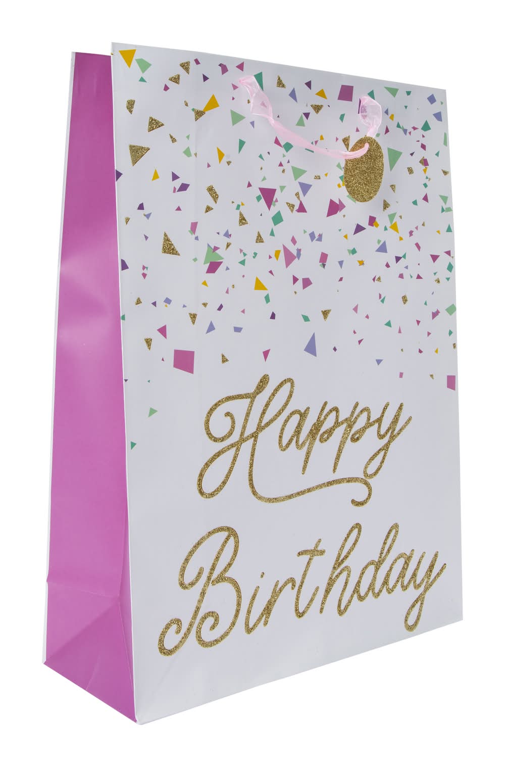 Jumbo Gift Bag 17.75in x 12.75in Confetti HBD