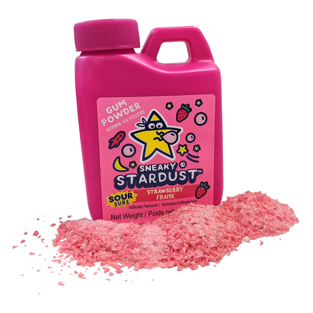 Sneaky Stardust™ Sour Strawberry Gum Powder