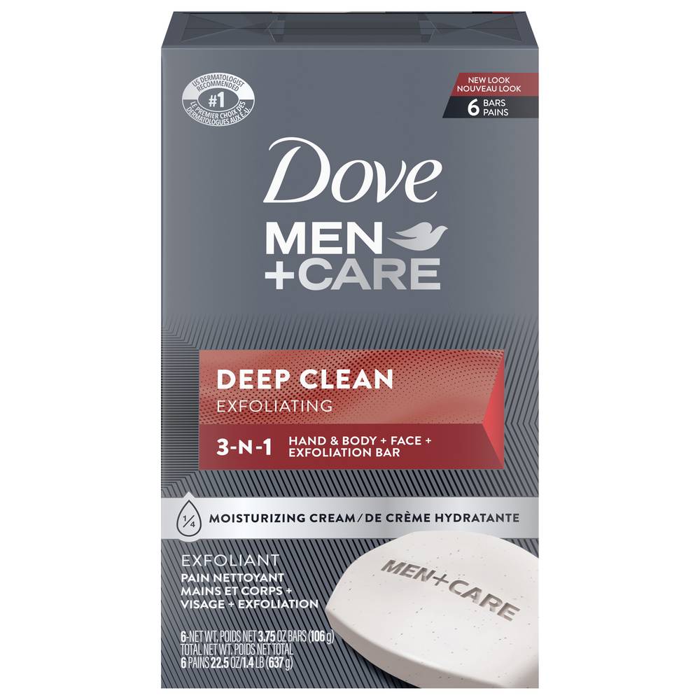 Dove Deep Clean Body + Face Bar For Men