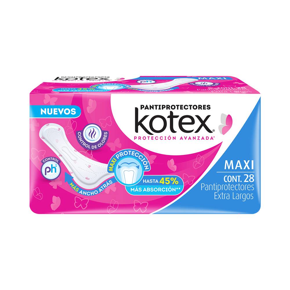 Kotex · Pantiprotectores maxi extra largos (120 g)