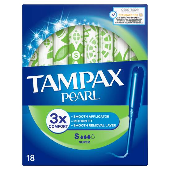Tampax Pearl Super Tampons With Applicator X 18