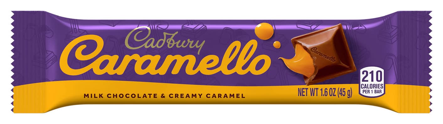 Cadbury Caramello Candy Bar, Milk Chocolate Creamy Caramel (1.6 oz)