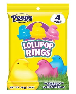 Peeps Easter Lollipop Rings, Marshmallow (1.26 oz, 4 ct)