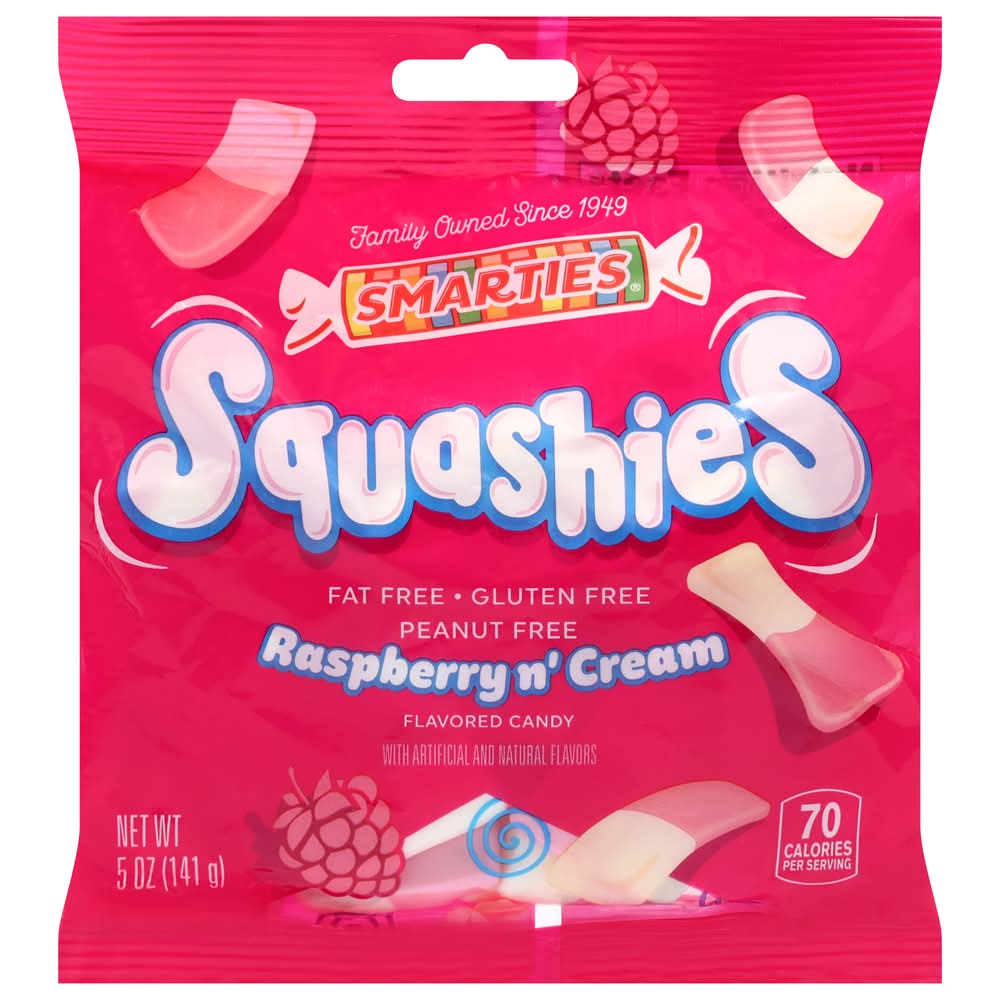 Smarties Squashies Flavored Candy, Raspberry N' Cream (5 oz)