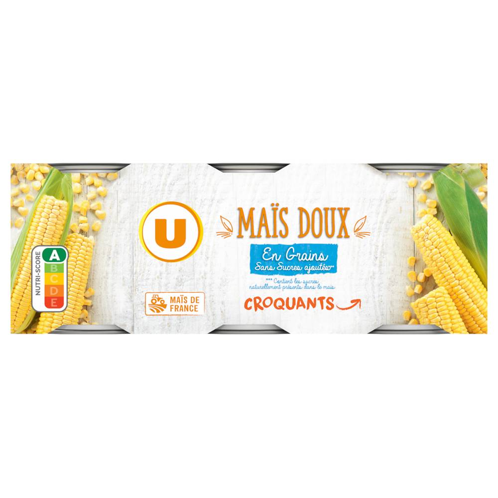 Les Produits U - Maïs dox en grains sans sucre ajouté (3)