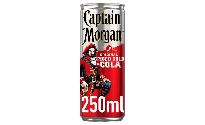 Captain Morgan Spiced Gold Rum & Cola 250ml (378610)