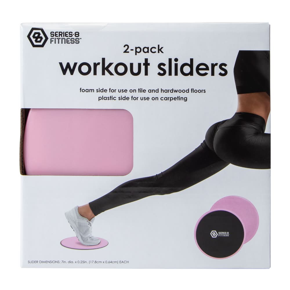Workout Sliders 2-Pack Pink