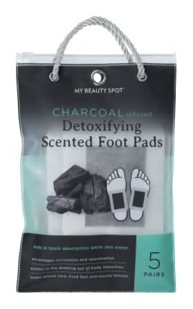 Charcoal-infused Detoxifying Scented Foot Pads, 5 Pairs