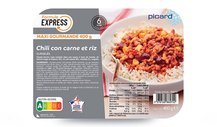 Chili con carne individuel