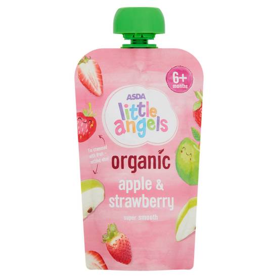 Asda Little Angels Organic Apple & Strawberry 6+ Months 120g