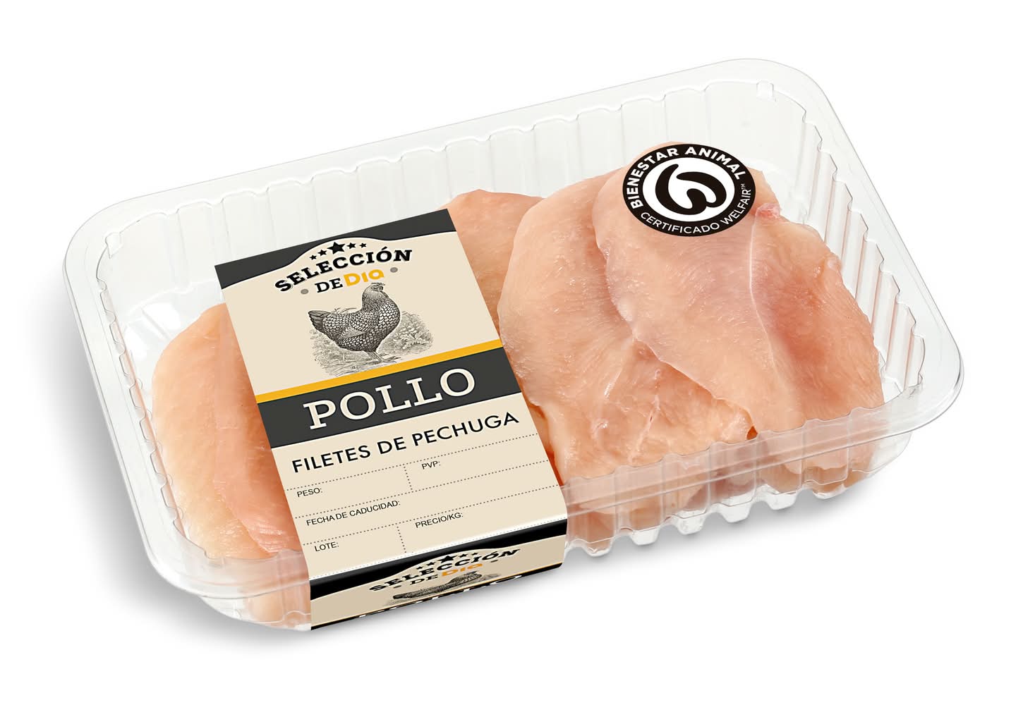 Filetes De Pechuga De Pollo Selección De Dia Bandeja 500 G Aprox.