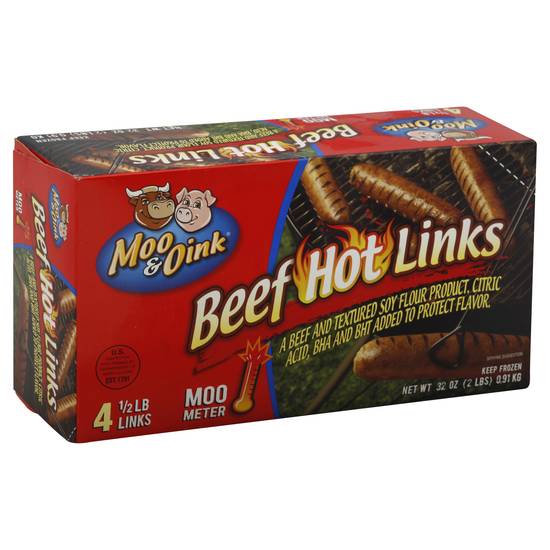 Moo & Oink Beef Hot Links (4 ct)