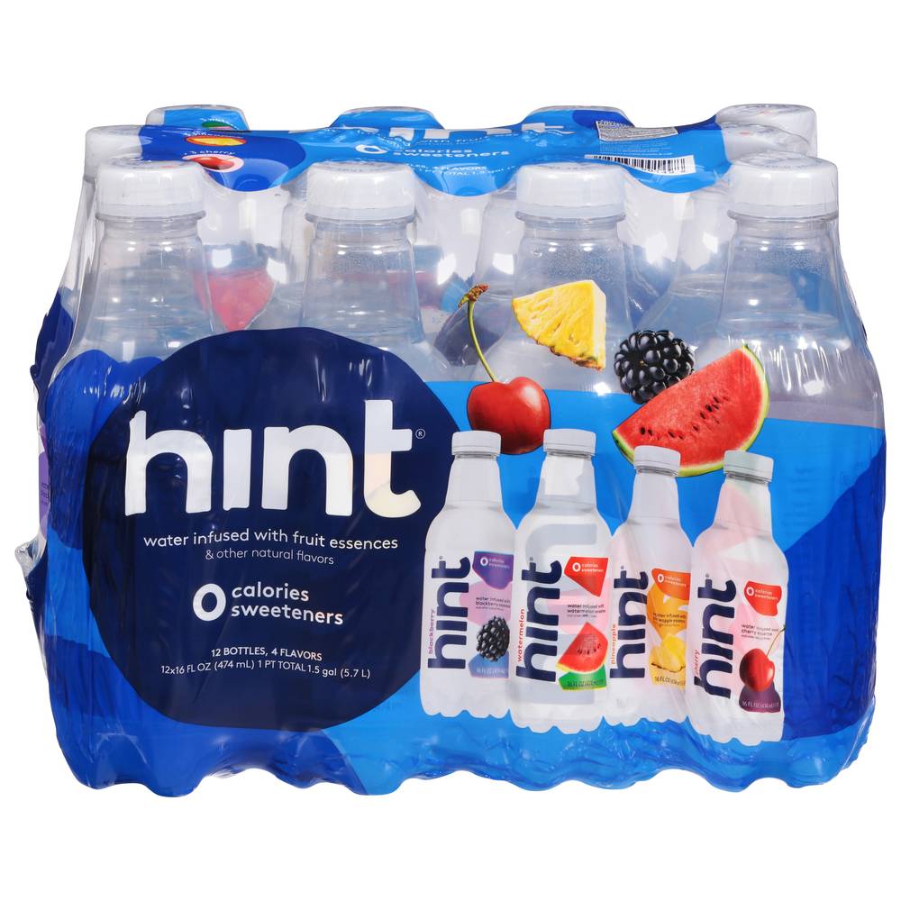 Hint Water Infused With Fruit Essences, Assorted (12 x 16 fl oz)