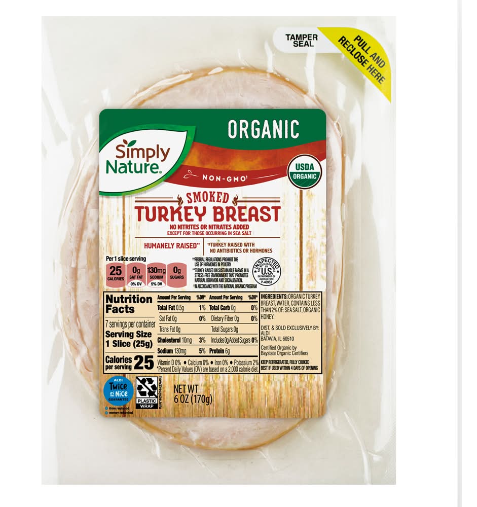 Simply Nature Organic Smoked Turkey Breast (6 oz)