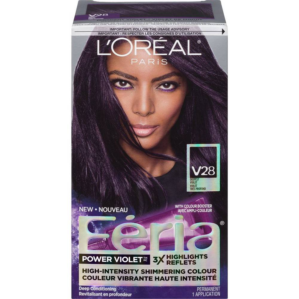 L'Oréal Power Violet High Intensity Shimmering Colour Permanent, V28 Deepest Violet