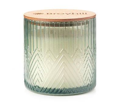 Broyhill Pistachio Buttercream Green Geometric Glass Jar Candle