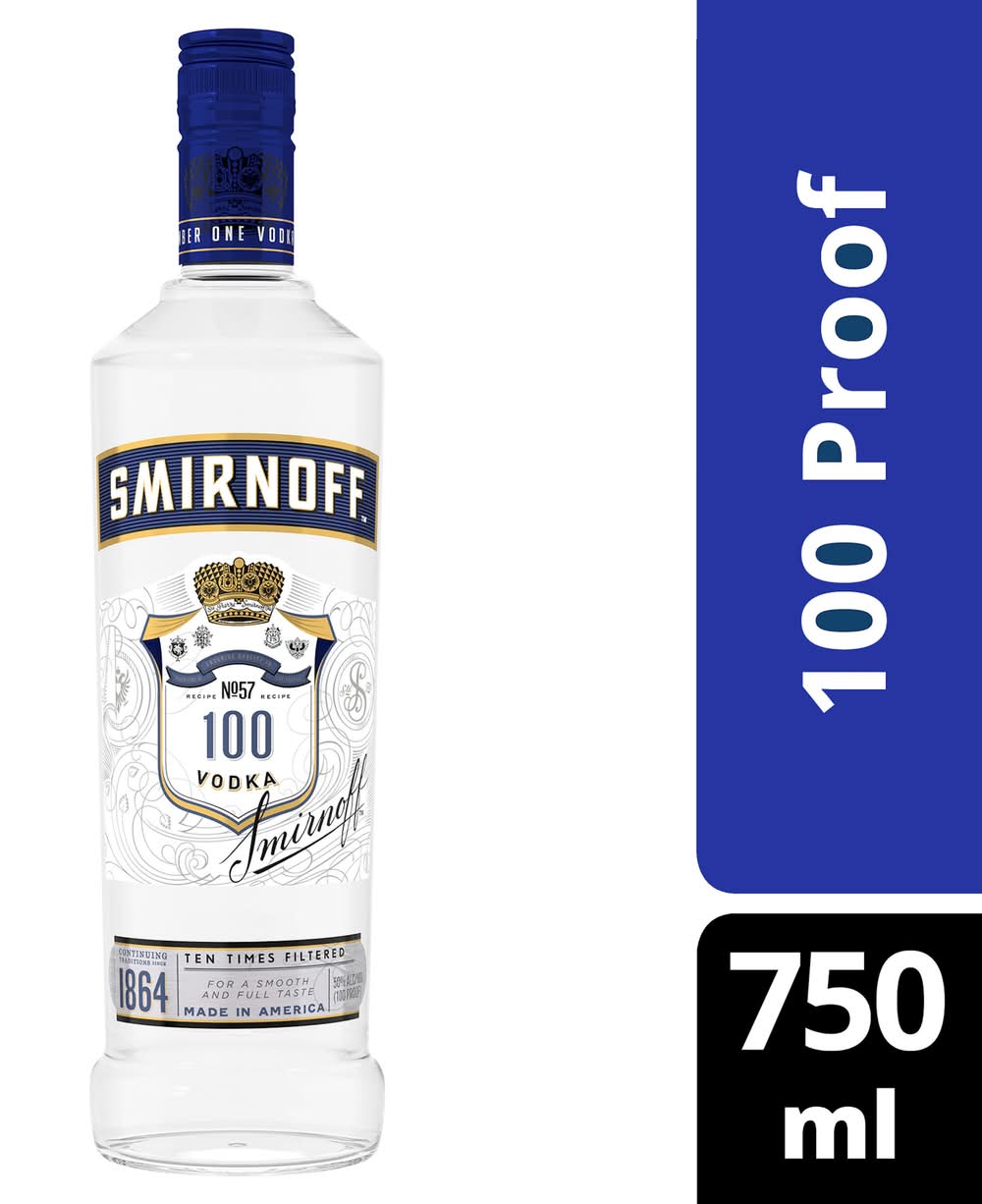 Smirnoff 100 Proof Vodka (750 ml)