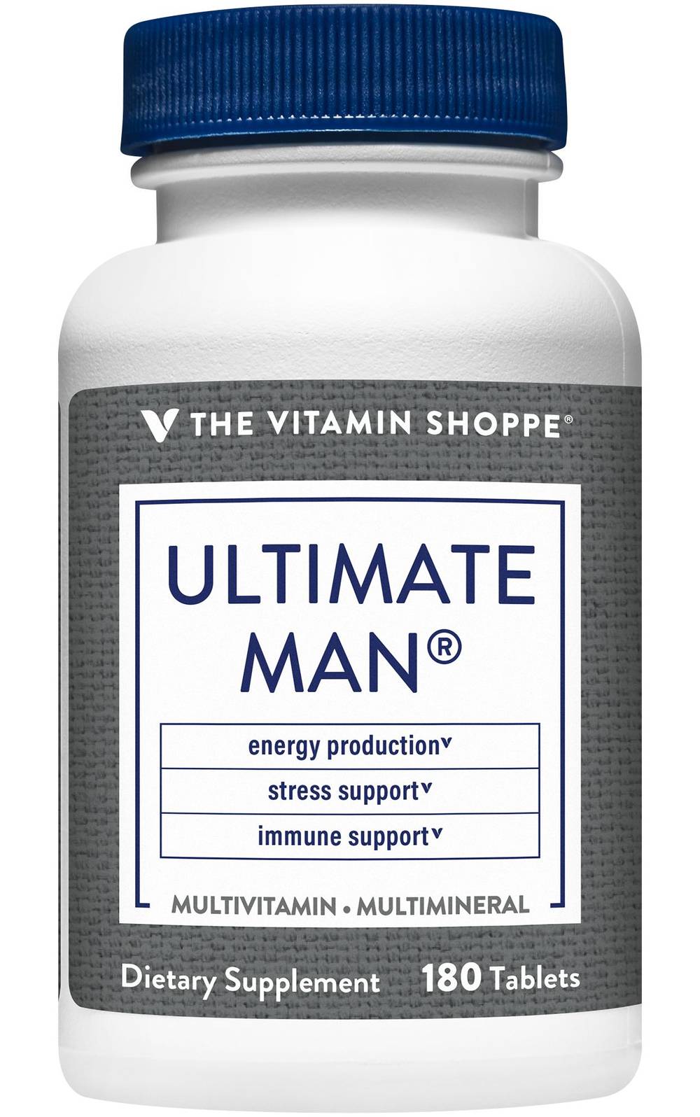 Ultimate Man Multivitamin & Multimineral - Energy Production, Immune, & Stress Support (180 Tablets)