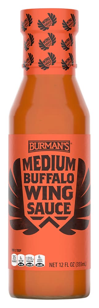 Burman's Medium Buffalo Wing Sauce (12 fl oz)