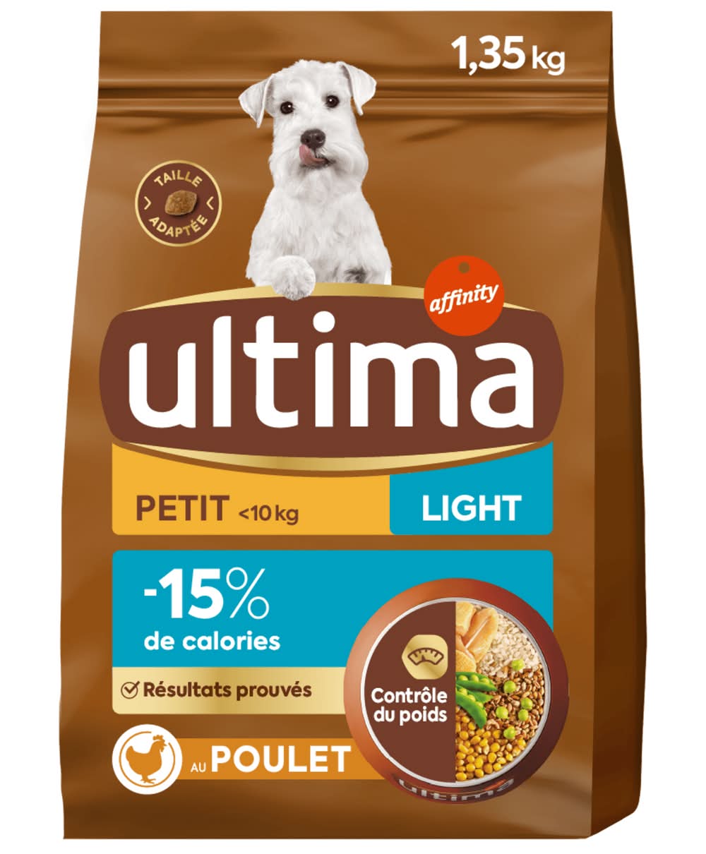 Ultima - Croquettes petit chien light, poulet (1,35kg)