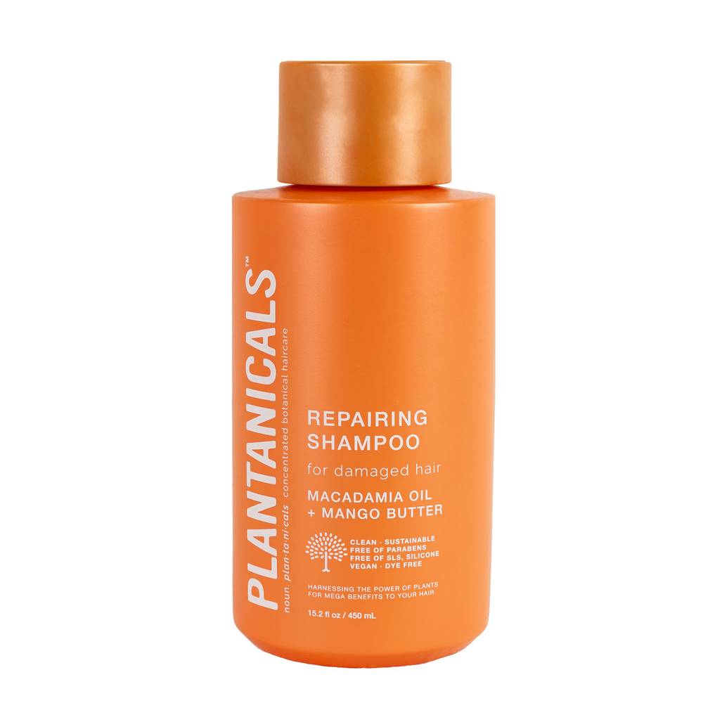 Plantanicals Repairing Shampoo For Damaged Hair, Macadamia Oil + Mango Butter - 15.2 fl oz