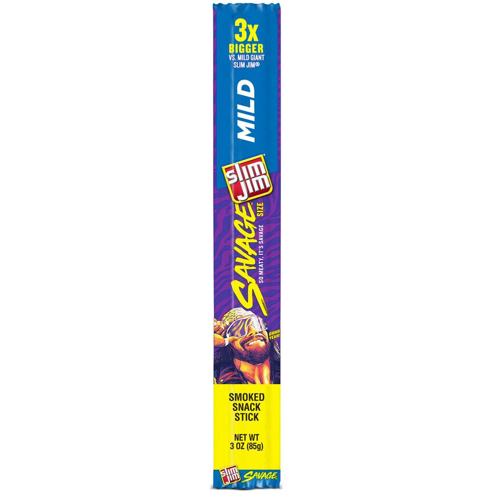 Slim Jim Savage Size Mild Smoked Snack Stick (3 oz)