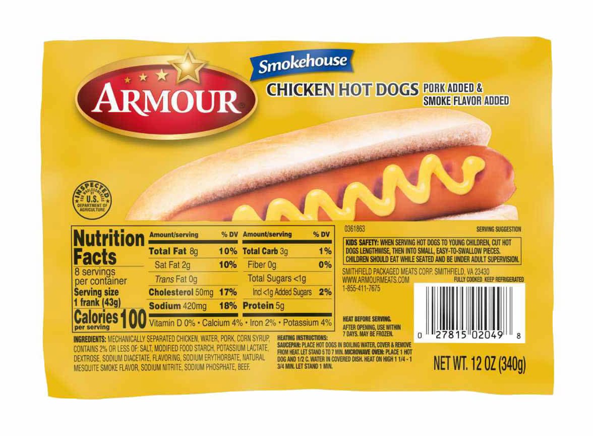 Armour Smokehouse Chicken Hot Dogs (12 oz)