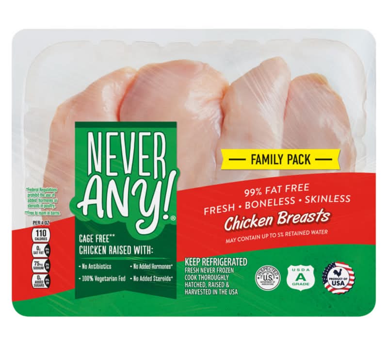 Never Any! Family Pack USDA Chicken Breasts, per lb