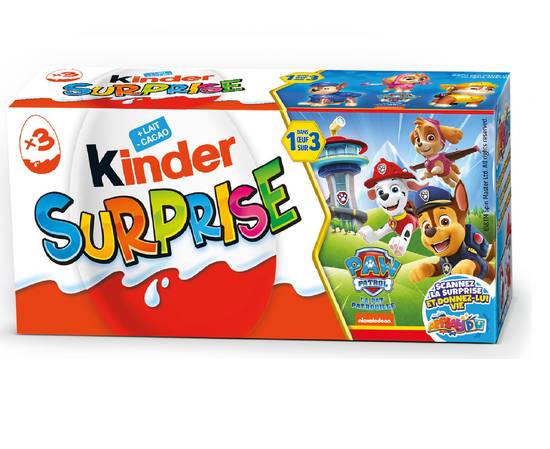 Kinder Kinder surprise pack de 3 œufs 3x20 g