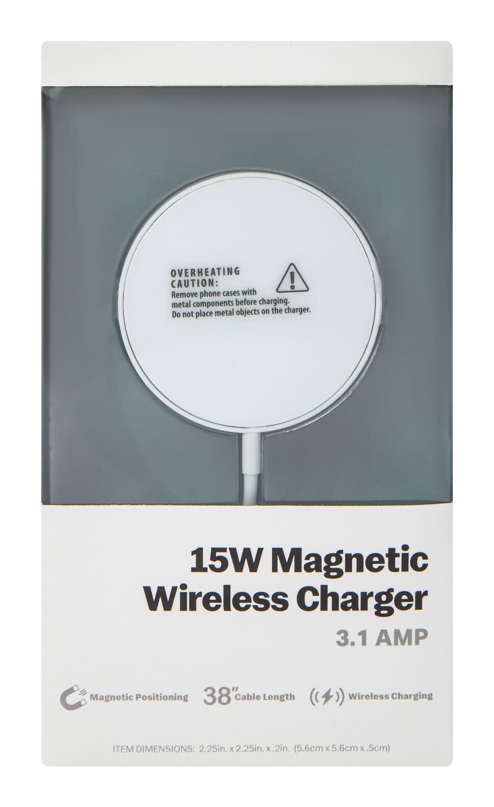 Five Below Magnetic Wireless Charger 15w, 38 in, White