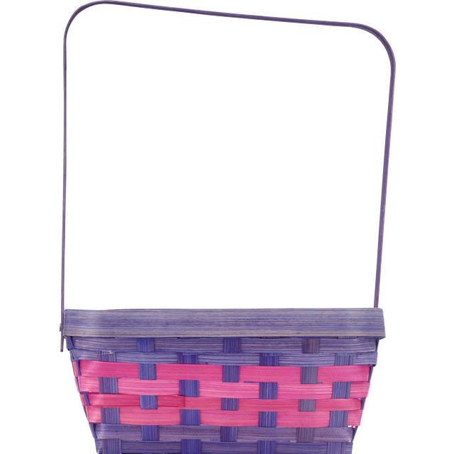 Cottondale Square Bamboo Easter Basket, Purple & Pink