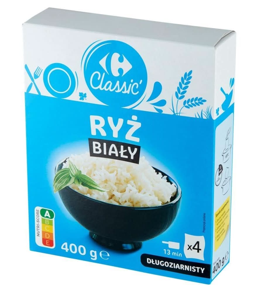 Carrefour Classic Ryż biały długoziarnisty 400 g