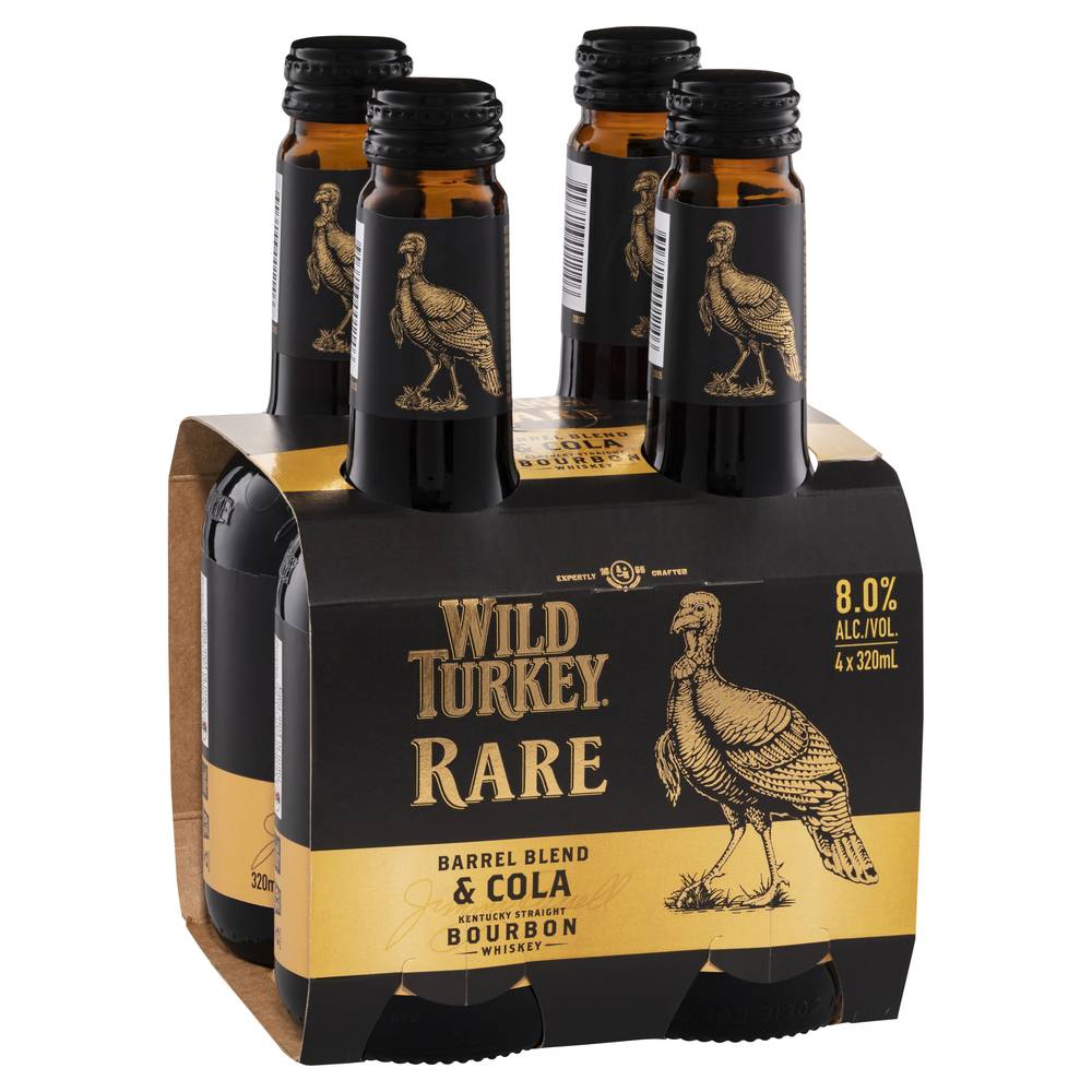 Wild Turkey Rare & Cola Bottle 320mL X 4 pack