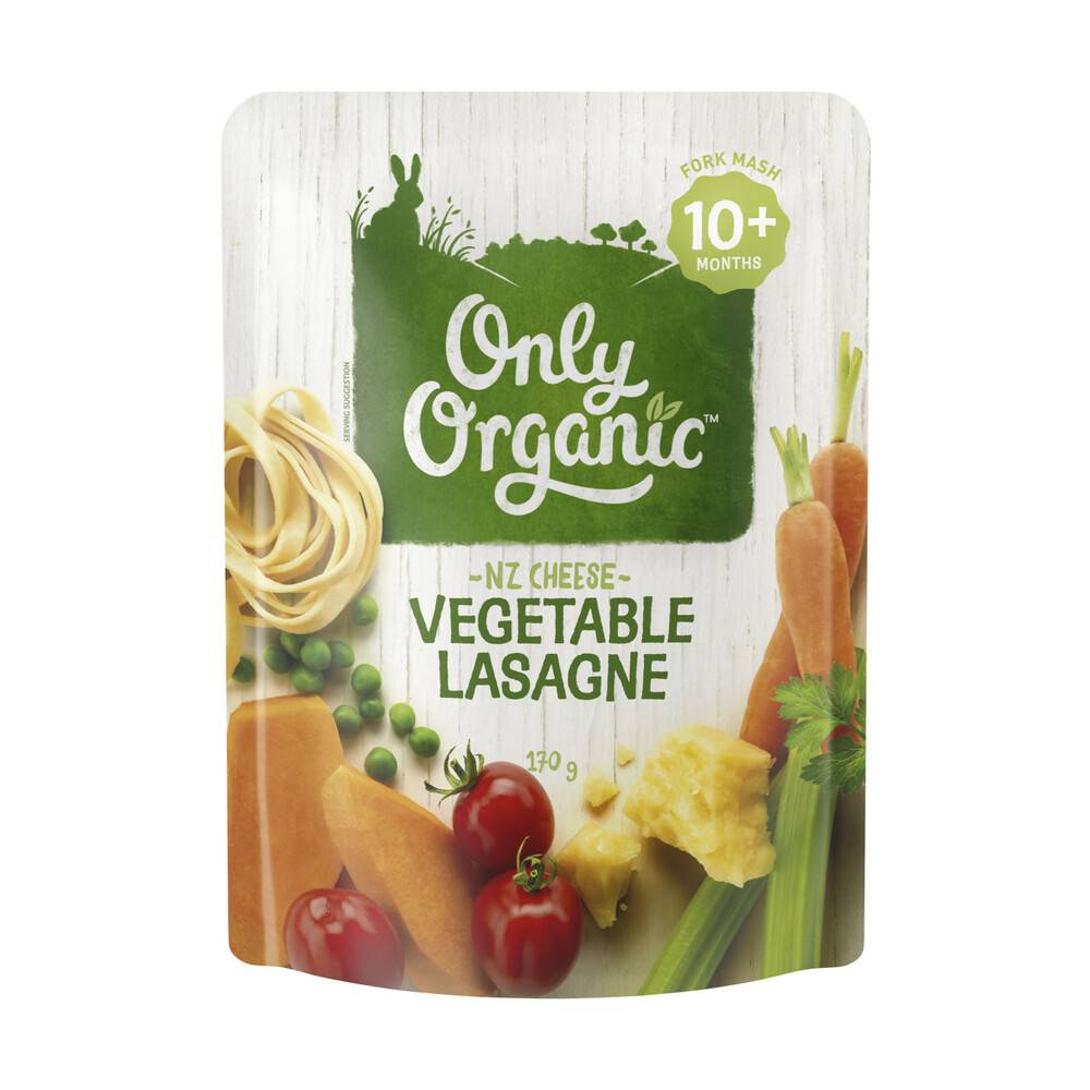 Only Organic Cheese Vegetable Lasagne 10+ Months 170g